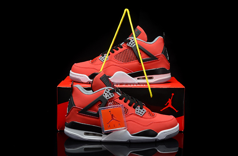 Air Jordan 4 Men Shoes Black/Red Online